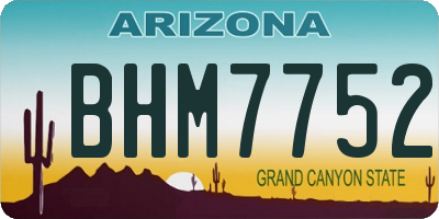 AZ license plate BHM7752