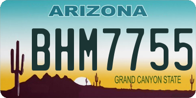 AZ license plate BHM7755