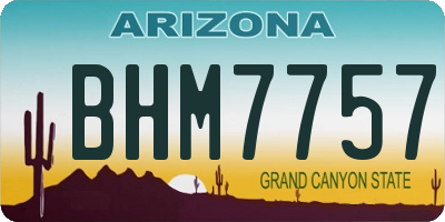 AZ license plate BHM7757