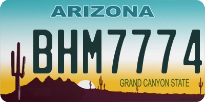 AZ license plate BHM7774