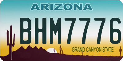 AZ license plate BHM7776