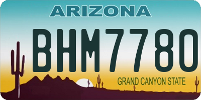 AZ license plate BHM7780