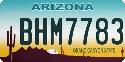 AZ license plate BHM7783