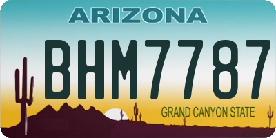AZ license plate BHM7787