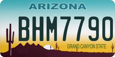 AZ license plate BHM7790