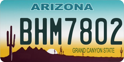 AZ license plate BHM7802