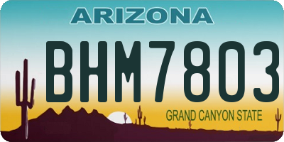 AZ license plate BHM7803