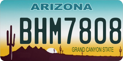 AZ license plate BHM7808