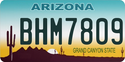 AZ license plate BHM7809