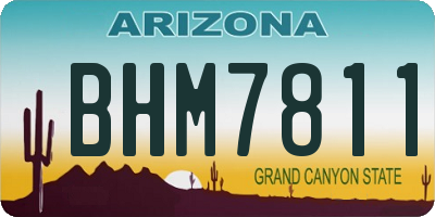 AZ license plate BHM7811