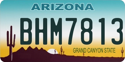 AZ license plate BHM7813