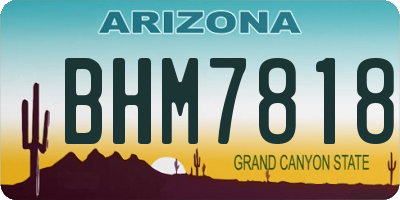 AZ license plate BHM7818