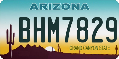 AZ license plate BHM7829
