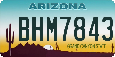 AZ license plate BHM7843
