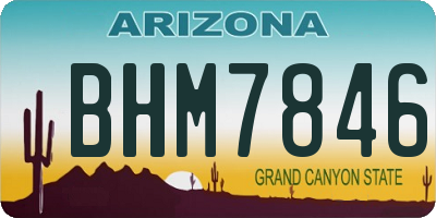 AZ license plate BHM7846