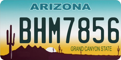 AZ license plate BHM7856