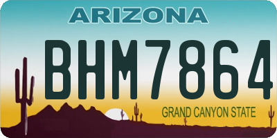 AZ license plate BHM7864