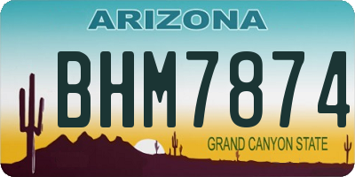 AZ license plate BHM7874