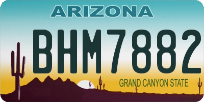 AZ license plate BHM7882