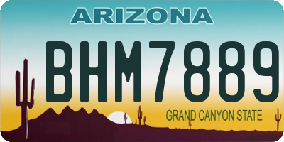 AZ license plate BHM7889