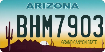 AZ license plate BHM7903