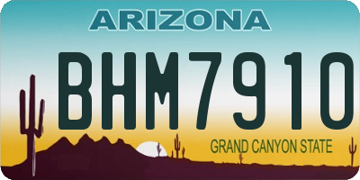 AZ license plate BHM7910