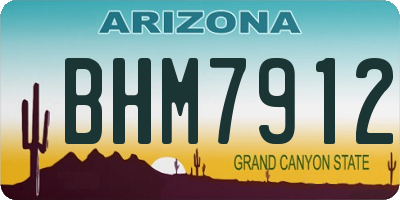 AZ license plate BHM7912
