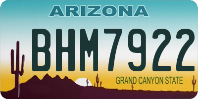 AZ license plate BHM7922