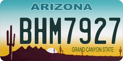 AZ license plate BHM7927