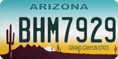 AZ license plate BHM7929
