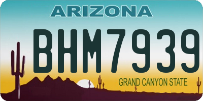 AZ license plate BHM7939