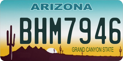 AZ license plate BHM7946