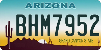 AZ license plate BHM7952