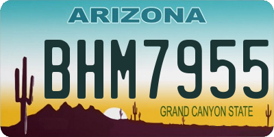 AZ license plate BHM7955