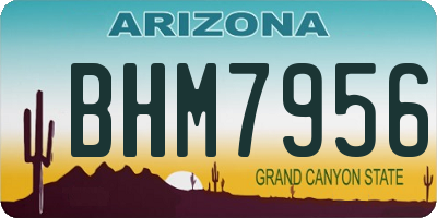 AZ license plate BHM7956