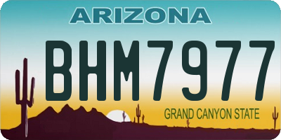 AZ license plate BHM7977