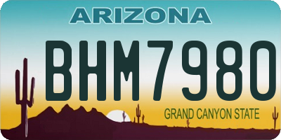 AZ license plate BHM7980