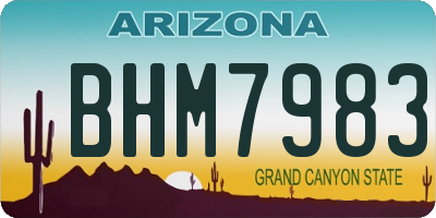 AZ license plate BHM7983