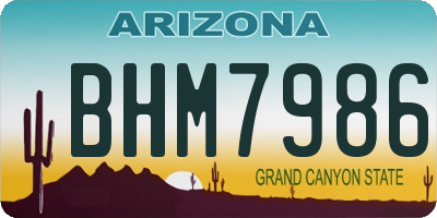 AZ license plate BHM7986