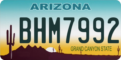 AZ license plate BHM7992