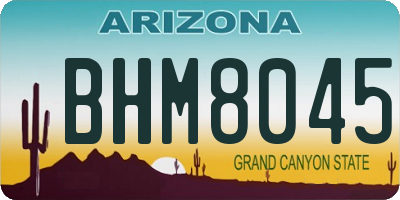AZ license plate BHM8045