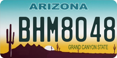 AZ license plate BHM8048