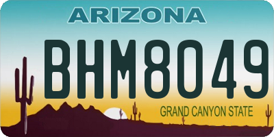AZ license plate BHM8049