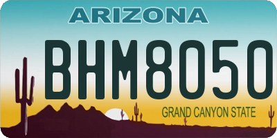 AZ license plate BHM8050