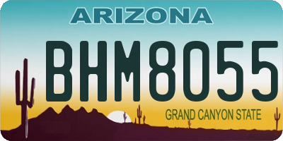 AZ license plate BHM8055