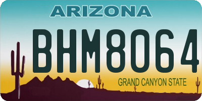 AZ license plate BHM8064