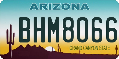 AZ license plate BHM8066