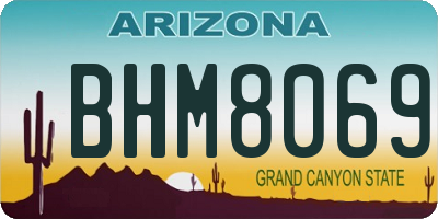 AZ license plate BHM8069