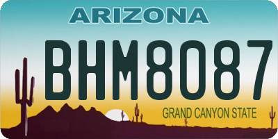 AZ license plate BHM8087