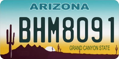 AZ license plate BHM8091